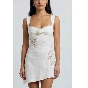 chinese dress ladies For Love and Lemons Creamsicle Lace Slip Dress – TrenLend main image 1